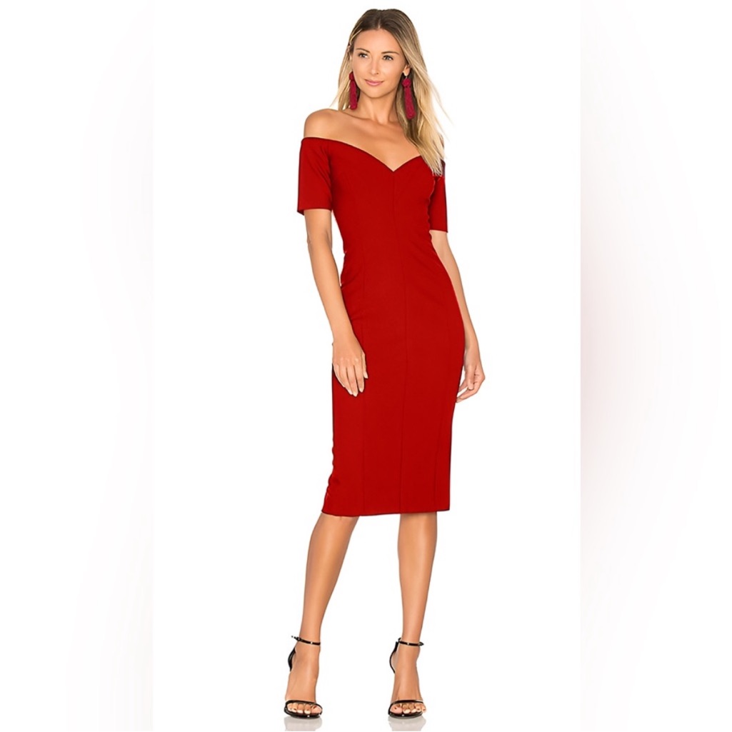 Nwt Cinq A Sept Birch Scarlet Red Dress Size 4 Flaw
